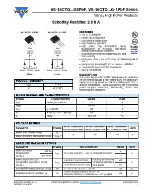 16CTQ060G-1P Datasheet PDF Vishay Semiconductors