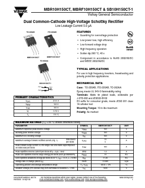 MBRF10H150CT Datasheet PDF Vishay Semiconductors