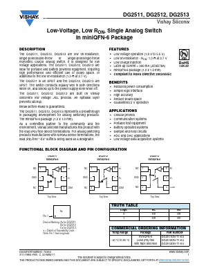 DG2513 Datasheet PDF Vishay Semiconductors