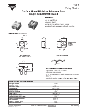 TS3Y Datasheet PDF Vishay Semiconductors