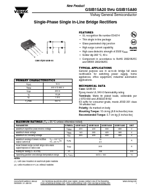 GSIB15A20 Datasheet PDF Vishay Semiconductors