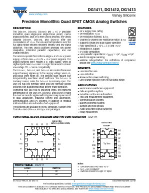 DG1412 Datasheet PDF Vishay Semiconductors