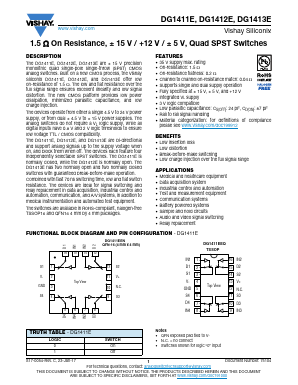 DG1413E Datasheet PDF Vishay Semiconductors