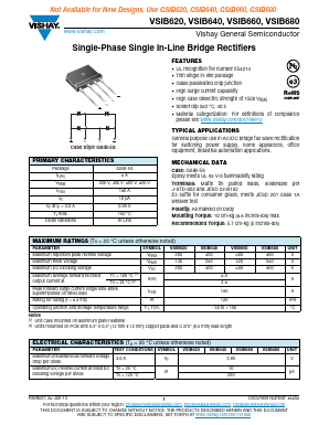 VSIB620-E3/45 Datasheet PDF Vishay Semiconductors