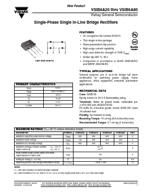 VSIB6A40 Datasheet PDF Vishay Semiconductors