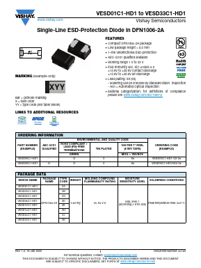 VESD05C1-HD1-G3-08 Datasheet PDF Vishay Semiconductors