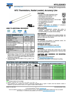 NTCLE203E3472FB0A Datasheet PDF Vishay Semiconductors