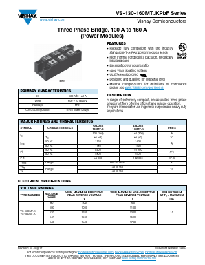 VS-160MT160KPBF Datasheet PDF Vishay Semiconductors