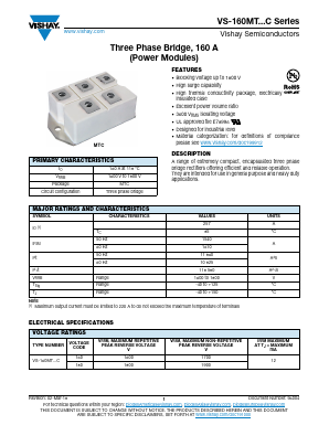 VS-160MT160C Datasheet PDF Vishay Semiconductors