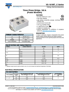 VS-161MT160C Datasheet PDF Vishay Semiconductors