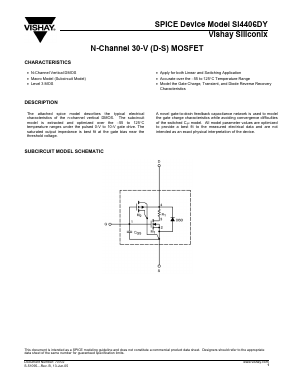 SI4406DY Datasheet PDF Vishay Semiconductors