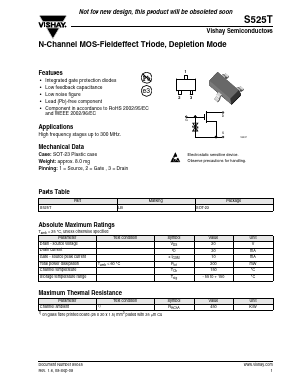 S525T Datasheet PDF Vishay Semiconductors