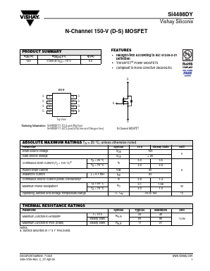 SI4488DY Datasheet PDF Vishay Semiconductors