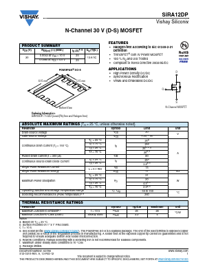 SIRA12DP Datasheet PDF Vishay Semiconductors