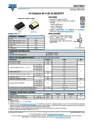 SI5476DU Datasheet PDF Vishay Semiconductors