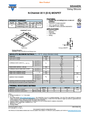 SIS444DN Datasheet PDF Vishay Semiconductors