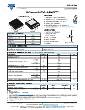 SISS30DN Datasheet PDF Vishay Semiconductors