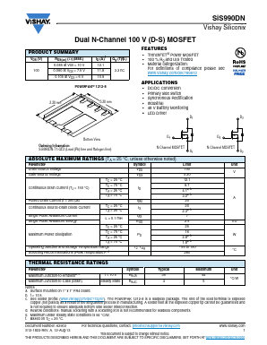 SIS990DN Datasheet PDF Vishay Semiconductors