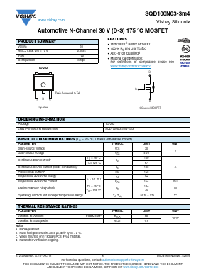 SQD100N03-3M4 Datasheet PDF Vishay Semiconductors