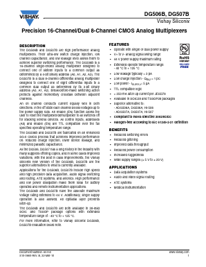 DG507B Datasheet PDF Vishay Semiconductors