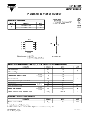 SI4431DY-T1 Datasheet PDF Vishay Semiconductors