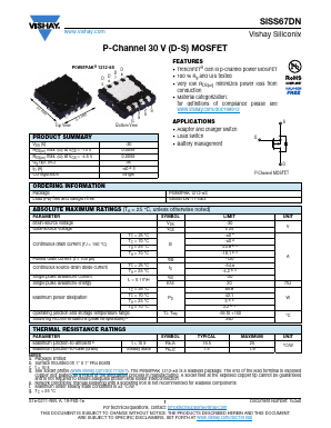 SISS67DN Datasheet PDF Vishay Semiconductors