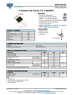 SUP70101EL Datasheet PDF Vishay Semiconductors