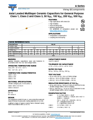 A123K15X7RK5TAA Datasheet PDF Vishay Semiconductors