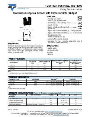 TCST2300 Datasheet PDF Vishay Semiconductors