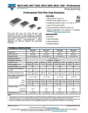 MCS04020D4641DE000 Datasheet PDF Vishay Semiconductors