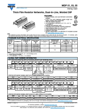 MDP160510R0GE04 Datasheet PDF Vishay Semiconductors