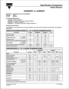 SI4804DY Datasheet PDF Vishay Semiconductors