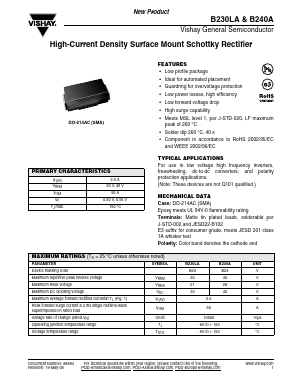 B230LA Datasheet PDF Vishay Semiconductors