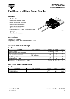BYT106 Datasheet PDF Vishay Semiconductors