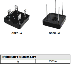 GBPC2512A Datasheet PDF Vishay Semiconductors
