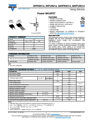 IRFR9014 Datasheet PDF Vishay Semiconductors