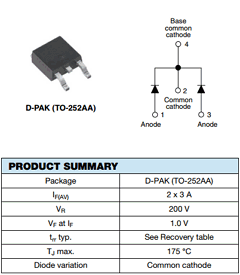 MURD620CTTRPBF Datasheet PDF Vishay Semiconductors