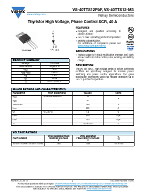 VS-40TTS12-M3 Datasheet PDF Vishay Semiconductors