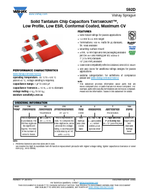 592D107X9004B4T20H Datasheet PDF Vishay Semiconductors
