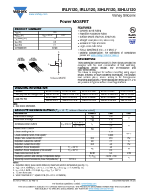 SIHLU120-E3 Datasheet PDF Vishay Semiconductors