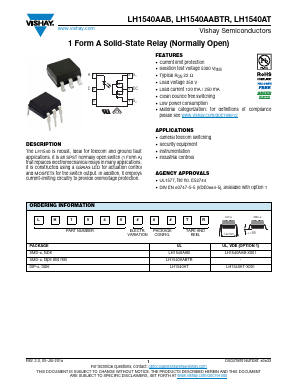 LH1540AT-X001 Datasheet PDF Vishay Semiconductors