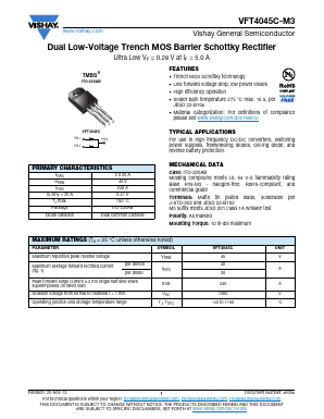 VFT4045C-M3/4W Datasheet PDF Vishay Semiconductors