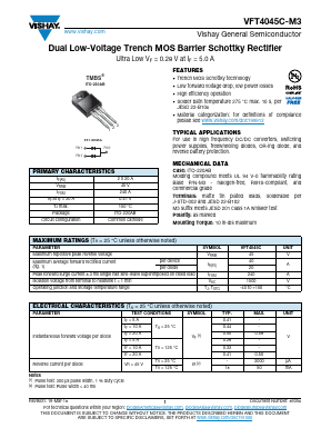 VFT4045C-M3/4W Datasheet PDF Vishay Semiconductors