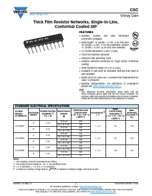 CSC06A016K80GPA Datasheet PDF Vishay Semiconductors