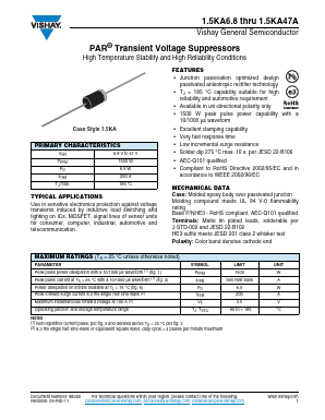 1.5KA30 Datasheet PDF Vishay Semiconductors