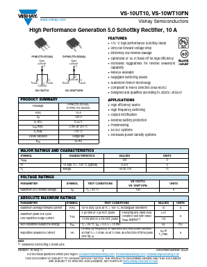 VS-10UT10TR Datasheet PDF Vishay Semiconductors