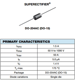 1N5394GP Datasheet PDF Vishay Semiconductors