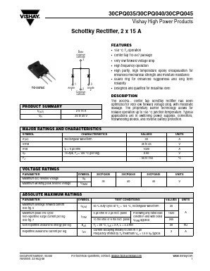 30CPQ035PBF Datasheet PDF Vishay Semiconductors