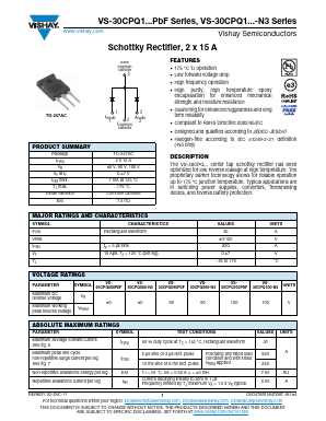 VS-30CPQ080PBF Datasheet PDF Vishay Semiconductors