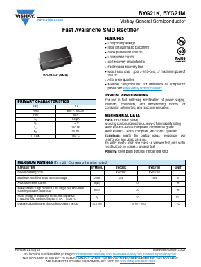 BYG21K-E3/TR3 Datasheet PDF Vishay Semiconductors